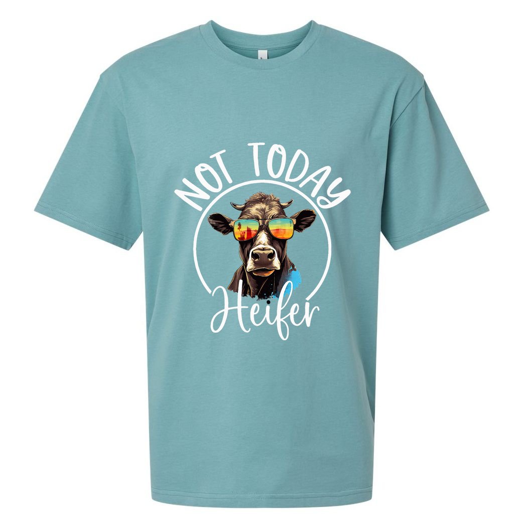 Not Today Heifer Funny Country Life Sueded Cloud Jersey T-Shirt