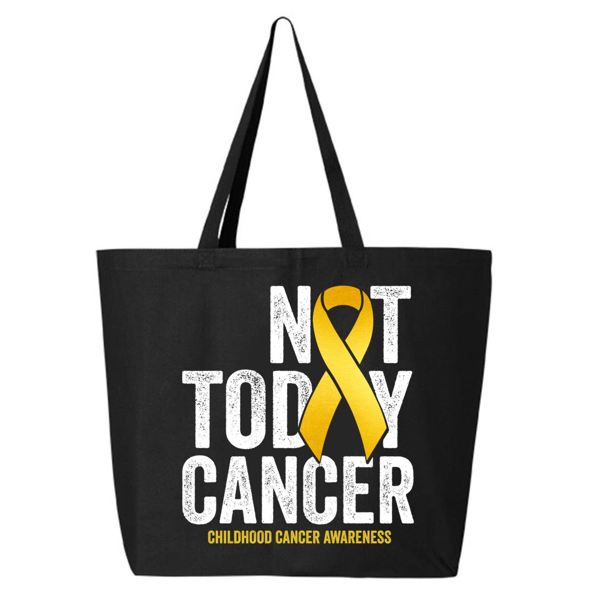 Not Today Hood Cancer Pediatric Cancer Golden Ribbon Gift 25L Jumbo Tote