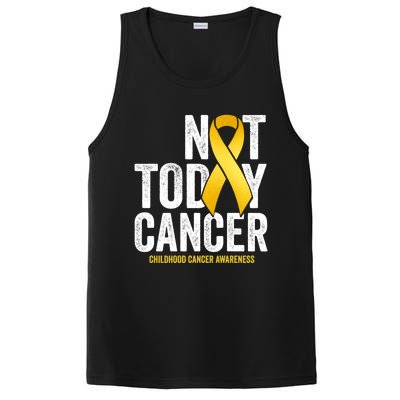 Not Today Hood Cancer Pediatric Cancer Golden Ribbon Gift PosiCharge Competitor Tank