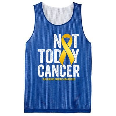 Not Today Hood Cancer Pediatric Cancer Golden Ribbon Gift Mesh Reversible Basketball Jersey Tank