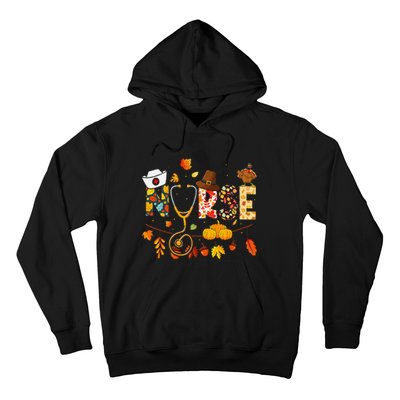 Nurse Thanksgiving Health Worker Nursing Fall Turkey Hoodie