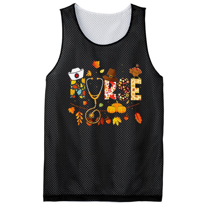 Nurse Thanksgiving Health Worker Nursing Fall Turkey Mesh Reversible Basketball Jersey Tank