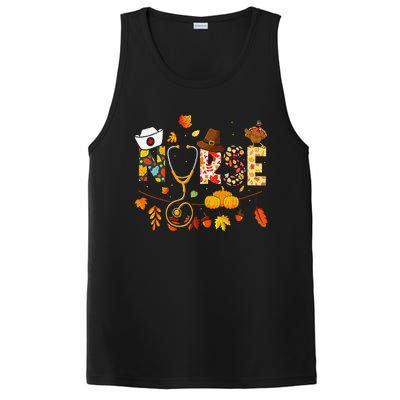 Nurse Thanksgiving Health Worker Nursing Fall Turkey PosiCharge Competitor Tank