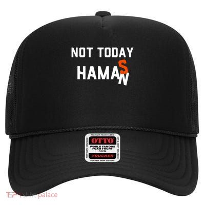 Not Today Haman Purim Costume Jewish Queen Esther Party  High Crown Mesh Back Trucker Hat
