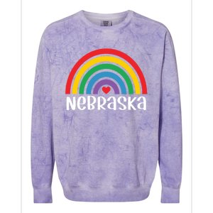 Nebraska Travel I Love Nebraska Usa Gift Colorblast Crewneck Sweatshirt