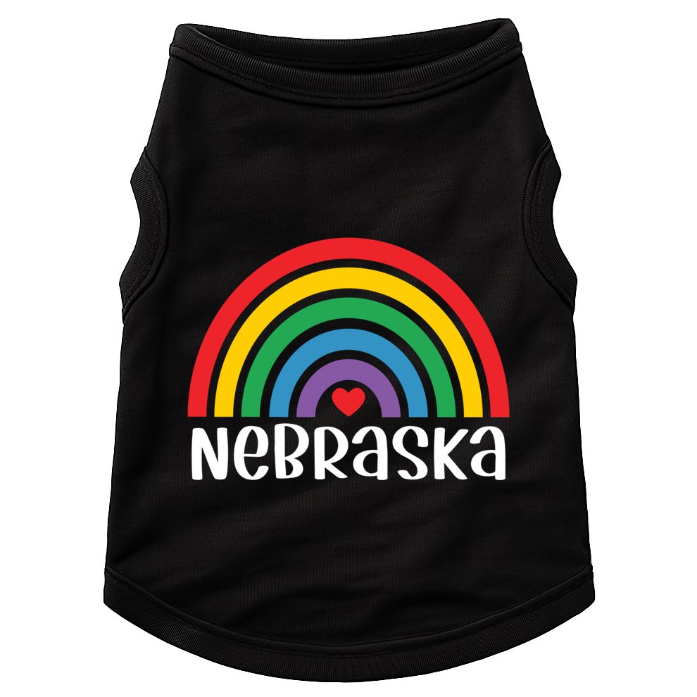 Nebraska Travel I Love Nebraska Usa Gift Doggie Tank