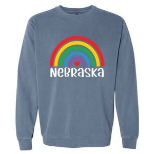 Nebraska Travel I Love Nebraska Usa Gift Garment-Dyed Sweatshirt