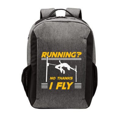 No Thanks I Fly High Jump Track And Field High Jumper Vector Backpack
