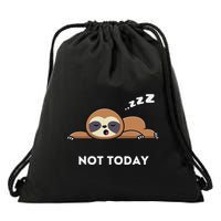 Not Today IM Lazy Day  Graphic Design Funniest Drawstring Bag