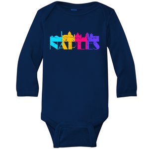 Napels Travel Italy Pride Gift Italian City Holidays Gift Baby Long Sleeve Bodysuit