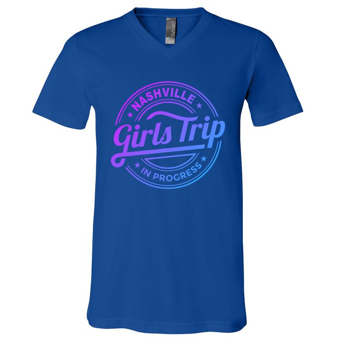 Nashville Trip In Progress Matching Group Vacation Gift V-Neck T-Shirt