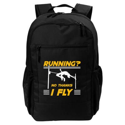 No Thanks I Fly High Jump Track And Field High Jumper Daily Commute Backpack