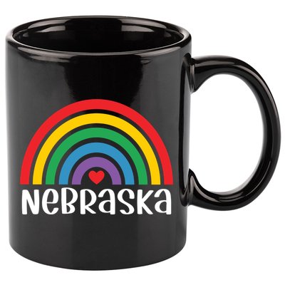Nebraska Travel I Love Nebraska Usa Gift 11oz C Handle Ceramic Mug