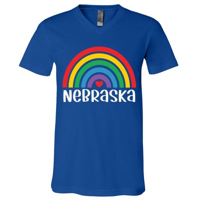 Nebraska Travel I Love Nebraska Usa Gift V-Neck T-Shirt
