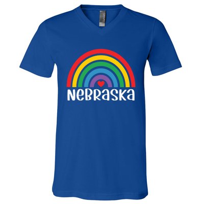 Nebraska Travel I Love Nebraska Usa Gift V-Neck T-Shirt