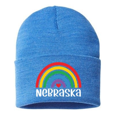 Nebraska Travel I Love Nebraska Usa Gift Sustainable Knit Beanie