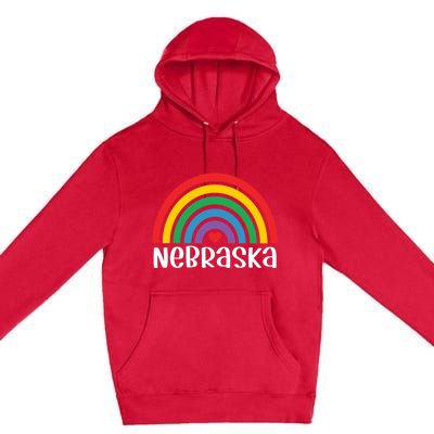 Nebraska Travel I Love Nebraska Usa Gift Premium Pullover Hoodie