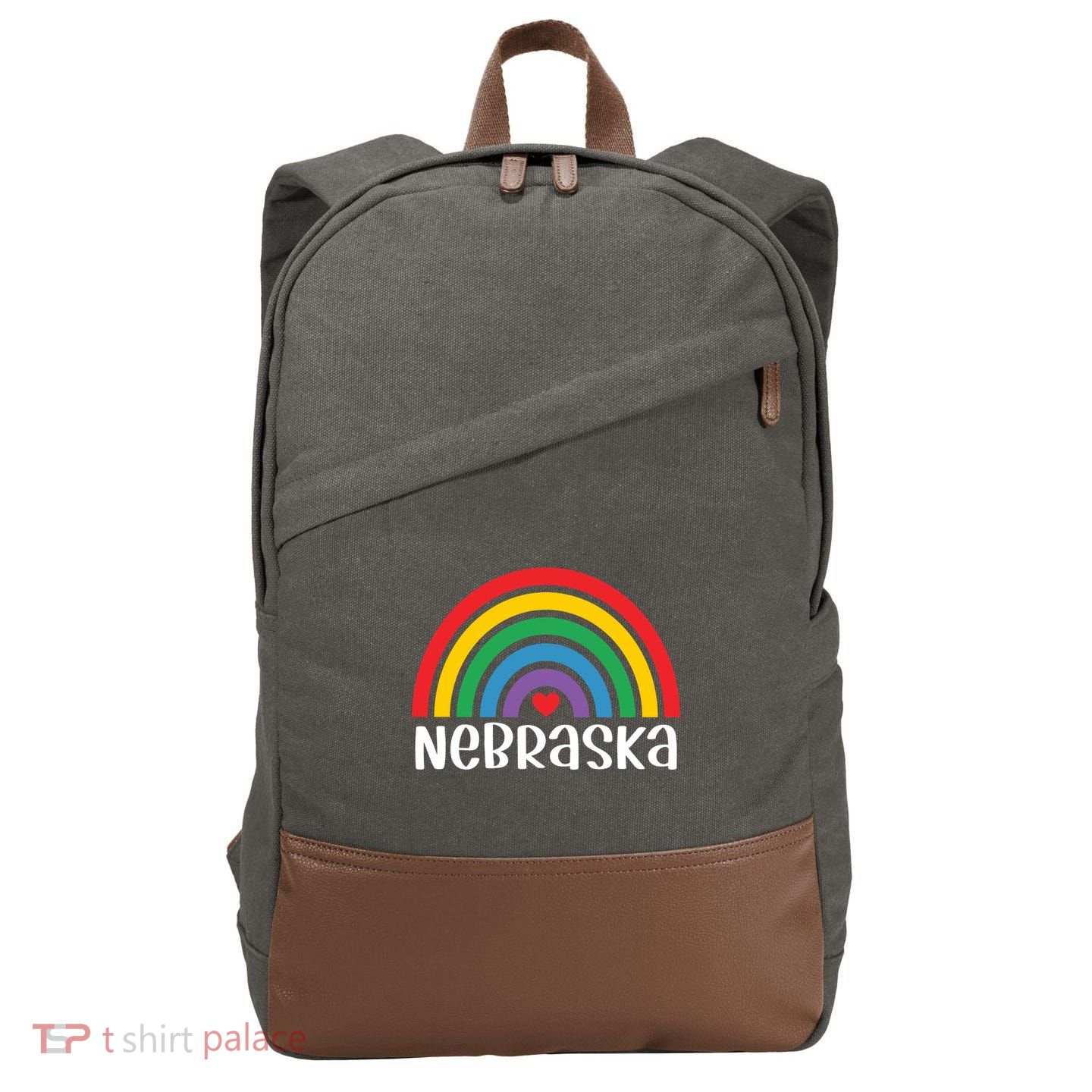 Nebraska Travel I Love Nebraska Usa Gift Cotton Canvas Backpack