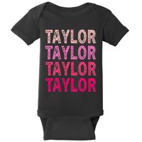 Name T.aylor I Love T.aylor Baby Bodysuit