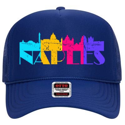 Napels Travel Italy Pride Gift Italian City Holidays Cool Gift High Crown Mesh Back Trucker Hat