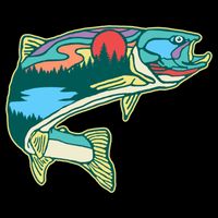 Nature Trout Illustration Vintage Fly Fishing Retro Graphic Gift Mug
