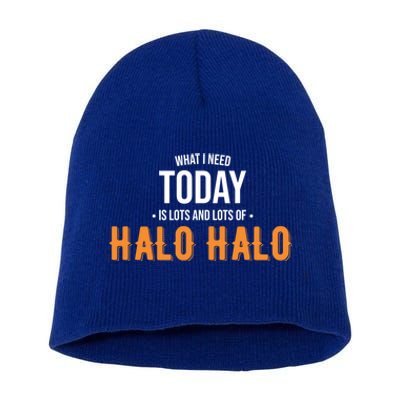 Need Today Is Lots Of Halo Halo Funny Halo Halo Great Gift Short Acrylic Beanie