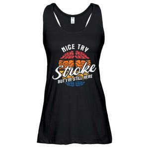 Nice Try I'm Still Here Stroke Awareness Stroke Survivor Ladies Essential Flowy Tank