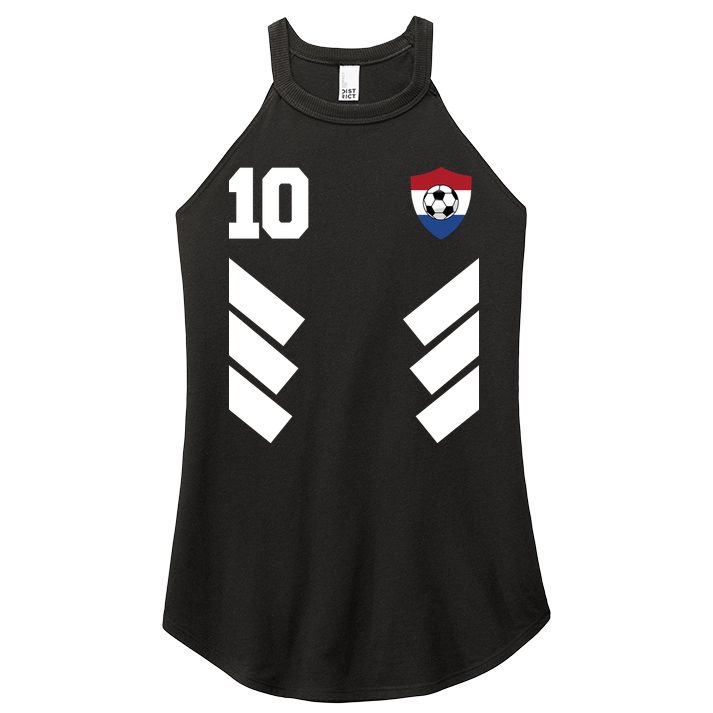 Netherlands Team Jersey Soccer Crest Women's Perfect Tri Rocker Tank