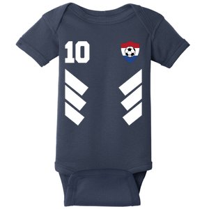 Netherlands Team Jersey Soccer Crest Baby Bodysuit