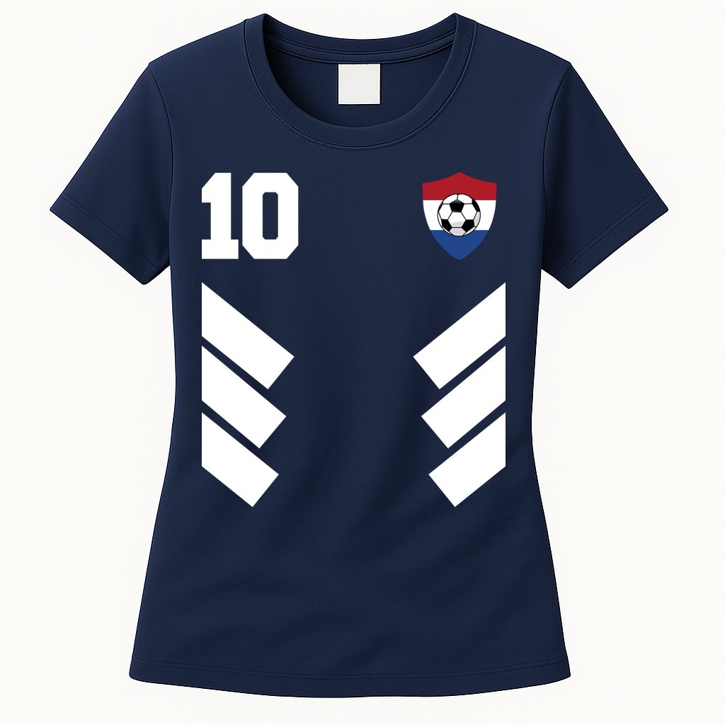 Netherlands Team Jersey Soccer Crest Womens T-Shirt