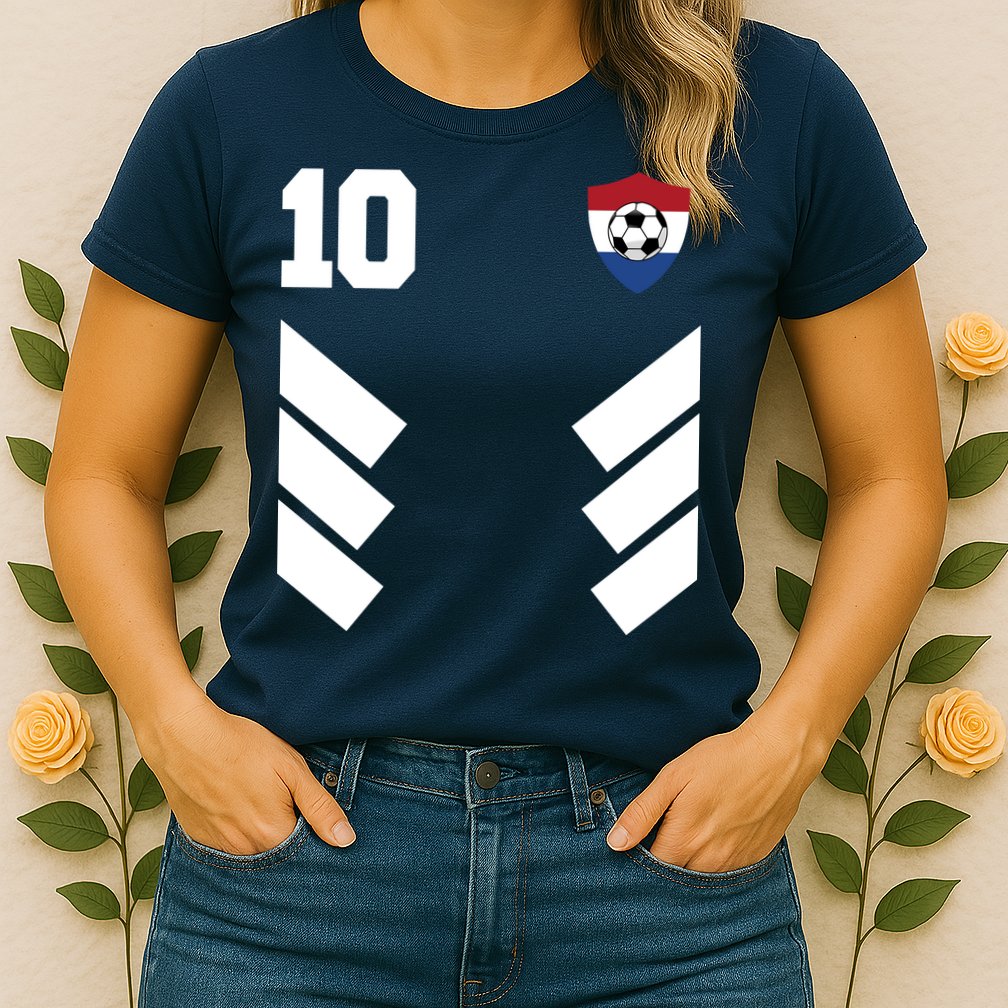 Netherlands Team Jersey Soccer Crest Womens T-Shirt