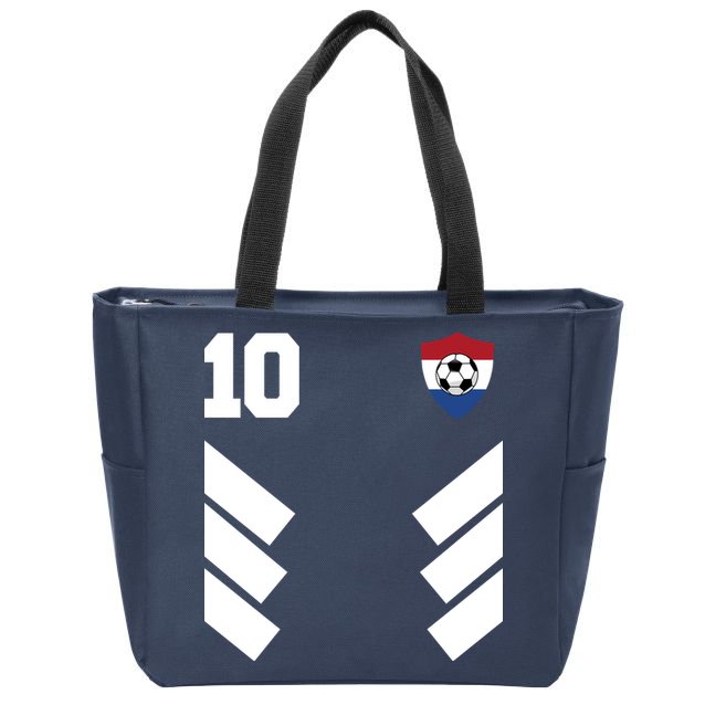 Netherlands Team Jersey Soccer Crest Zip Tote Bag