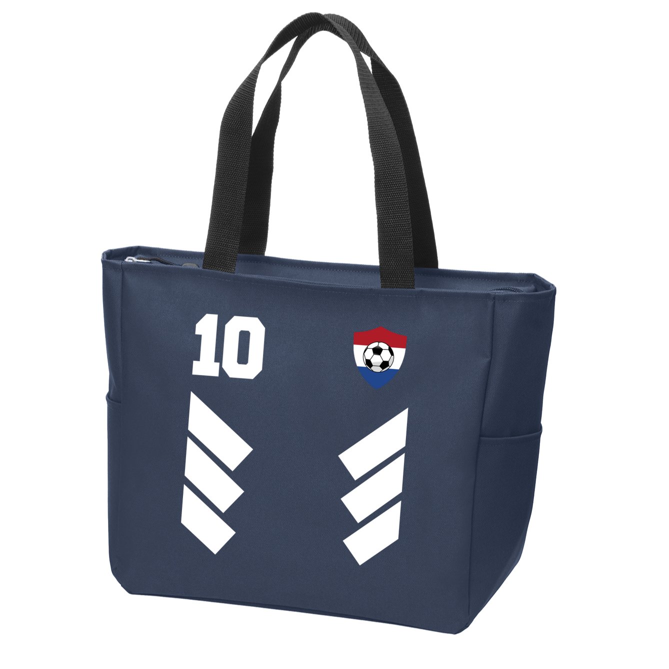 Netherlands Team Jersey Soccer Crest Zip Tote Bag