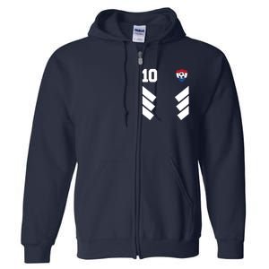 Netherlands Team Jersey Soccer Crest Full Zip Hoodie