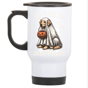 No Tricks Just Treats Dog In Costume Halloween Great Gift Stainless Steel Travel Mug