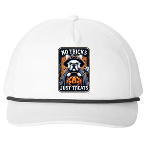 No Tricks Just Treats French Bulldog Halloween Frenchie Cool Gift Snapback Five-Panel Rope Hat