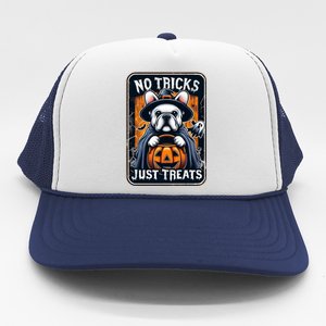 No Tricks Just Treats French Bulldog Halloween Frenchie Cool Gift Trucker Hat