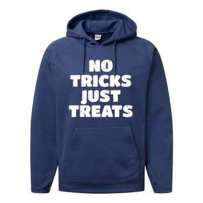 No Tricks Just Treats Cute Gift Performance Fleece Hoodie