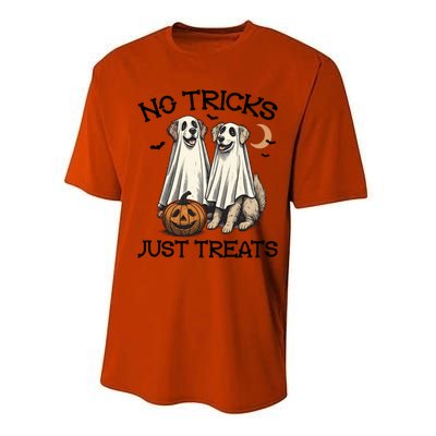 No Tricks Just Treats Cute Skeleton Dog Dog Halloween Cool Gift Performance Sprint T-Shirt