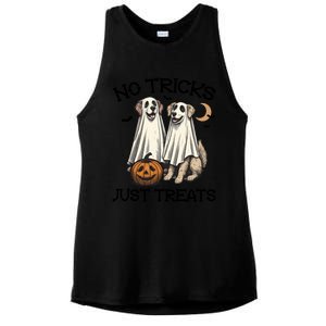 No Tricks Just Treats Cute Skeleton Dog Dog Halloween Cool Gift Ladies PosiCharge Tri-Blend Wicking Tank