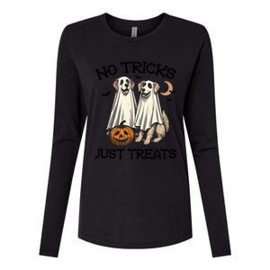 No Tricks Just Treats Cute Skeleton Dog Dog Halloween Cool Gift Womens Cotton Relaxed Long Sleeve T-Shirt