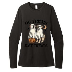 No Tricks Just Treats Cute Skeleton Dog Dog Halloween Cool Gift Womens CVC Long Sleeve Shirt