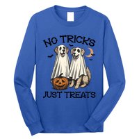 No Tricks Just Treats Cute Skeleton Dog Dog Halloween Cool Gift Long Sleeve Shirt