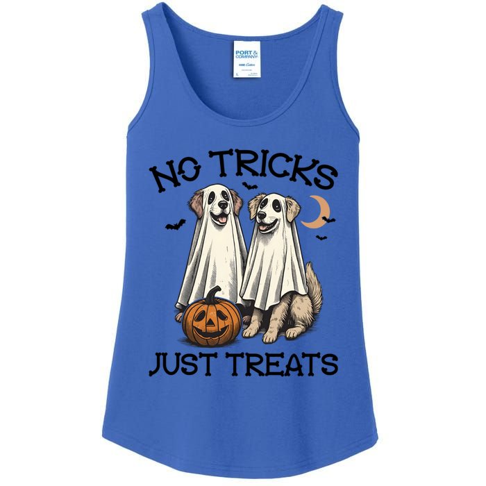 No Tricks Just Treats Cute Skeleton Dog Dog Halloween Cool Gift Ladies Essential Tank