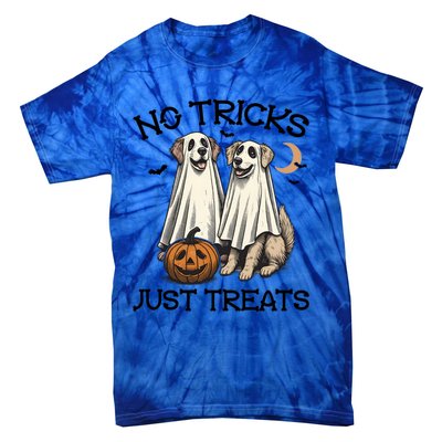 No Tricks Just Treats Cute Skeleton Dog Dog Halloween Cool Gift Tie-Dye T-Shirt