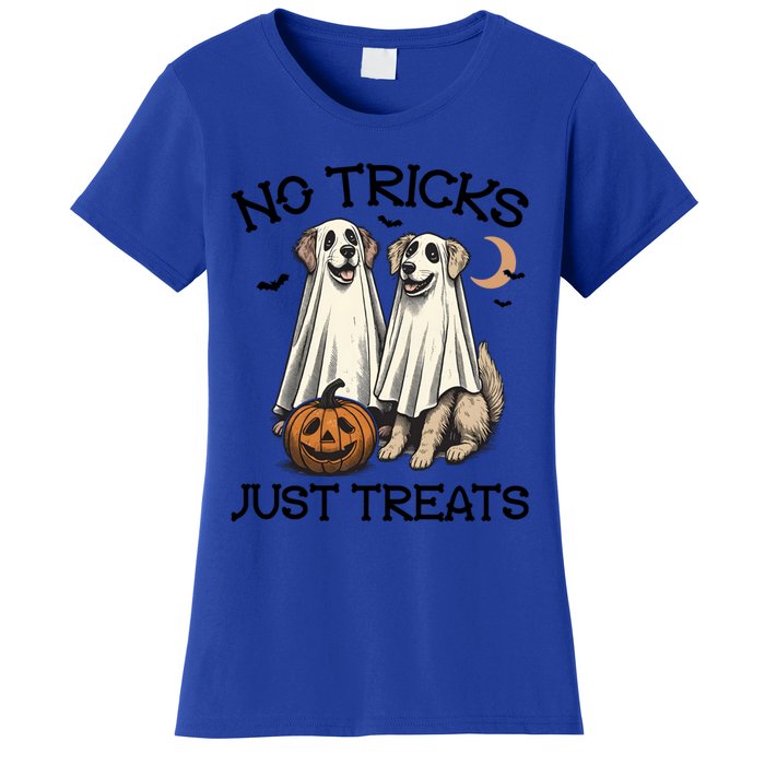 No Tricks Just Treats Cute Skeleton Dog Dog Halloween Cool Gift Women's T-Shirt