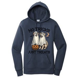 No Tricks Just Treats Cute Skeleton Dog Dog Halloween Cool Gift Women's Pullover Hoodie