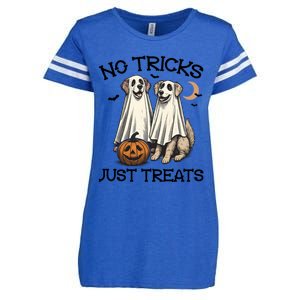 No Tricks Just Treats Cute Skeleton Dog Dog Halloween Cool Gift Enza Ladies Jersey Football T-Shirt