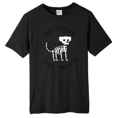 No Tricks Just Treats Dog Halloween Cute Skeleton Dog Great Gift Tall Fusion ChromaSoft Performance T-Shirt