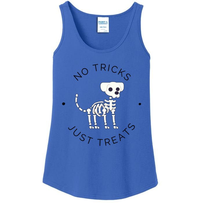 No Tricks Just Treats Dog Halloween Cute Skeleton Dog Great Gift Ladies Essential Tank